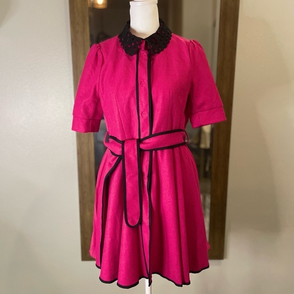 Ports International Dresses & Skirts - Vintage Elegant Pink Dress with Black Accents